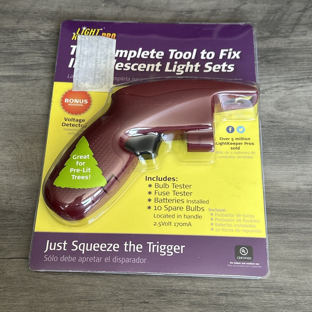 Light Keeper Pro Incandescent Light Set Tool w/ Voltage Detector, Spare Bulbs